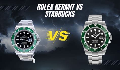 rolex hulk vs kermit vs starbucks|Rolex vs Starbucks green bezel.